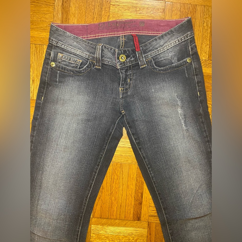 GUESS ❤️‍🔥 Daredevil Bootcut Jeans | Y2K Vintage Low-Rise Faded Black Size 27